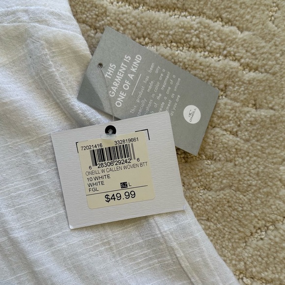 SZ L O’NEILL CROPPED LINEN TANK TOP - Picture 4 of 4